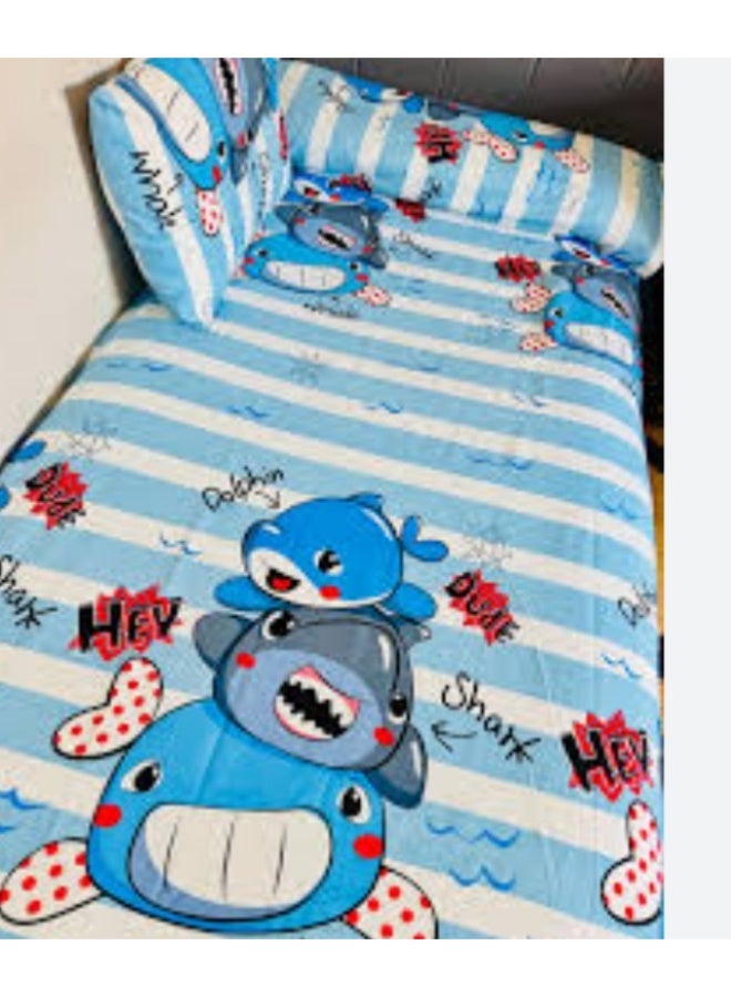 Baby Bed Sheet Set 6 Pieces Heavy Cotton Cream Large Size 240*240 - Image 2