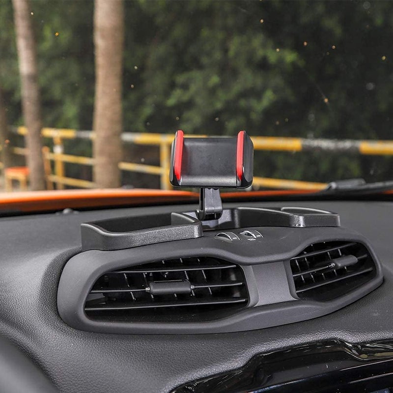 CheroCar Cellphone Multi-Mount Phone Bracket Holder Kit with Storage Box for Jeep Renegade 2015-2021 (Phone Holder-B) - Image 2