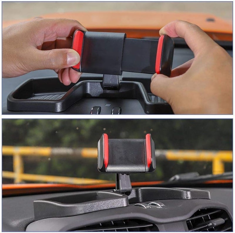 CheroCar Cellphone Multi-Mount Phone Bracket Holder Kit with Storage Box for Jeep Renegade 2015-2021 (Phone Holder-B) - Image 4