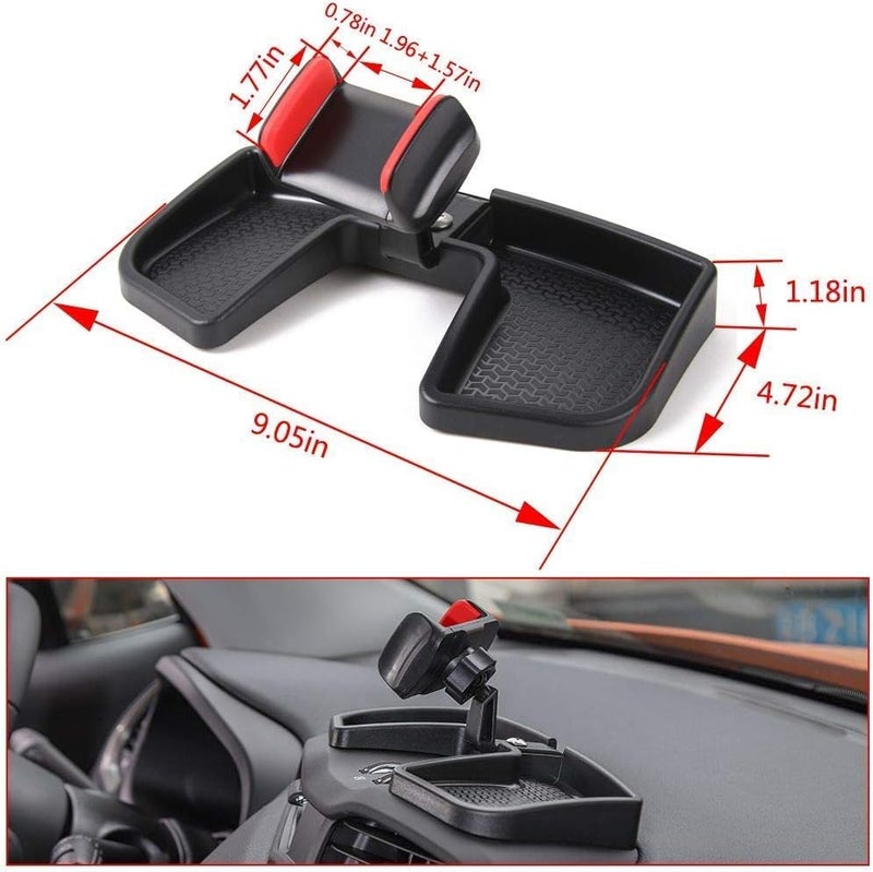 CheroCar Cellphone Multi-Mount Phone Bracket Holder Kit with Storage Box for Jeep Renegade 2015-2021 (Phone Holder-B) - Image 5