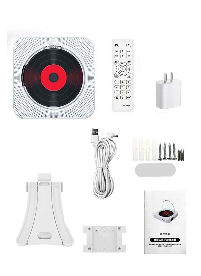 Generic - Cute Black CD Player with Bluetooth 5.0, Rechargeable Music Player for Home Decor, Portable Lovely Music Player, Remote Control - Image 1