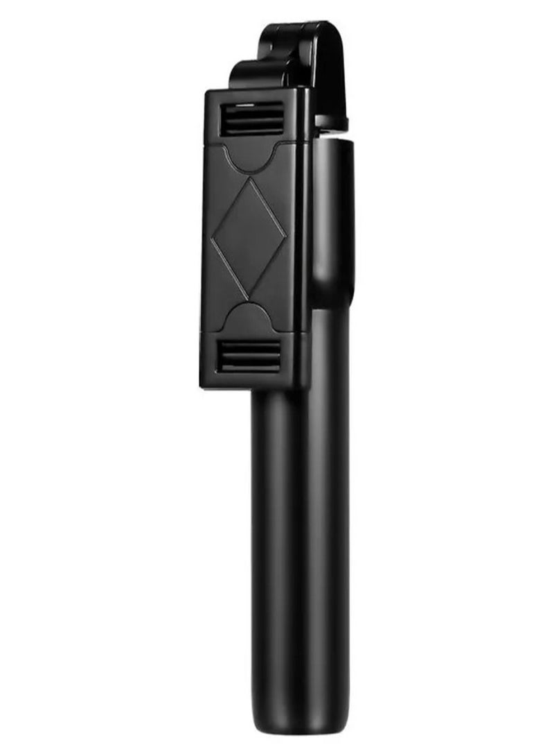 Adjustable Bluetooth Selfie Stick with Integrated Tripod Black - Image 1