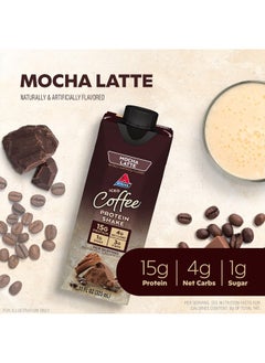 Atkins Mocha Latte Iced Coffee Protein Shake, 15g Protein, Low Glycemic, 4g Net Carb, 1g Sugar, Keto Friendly  - Image 2