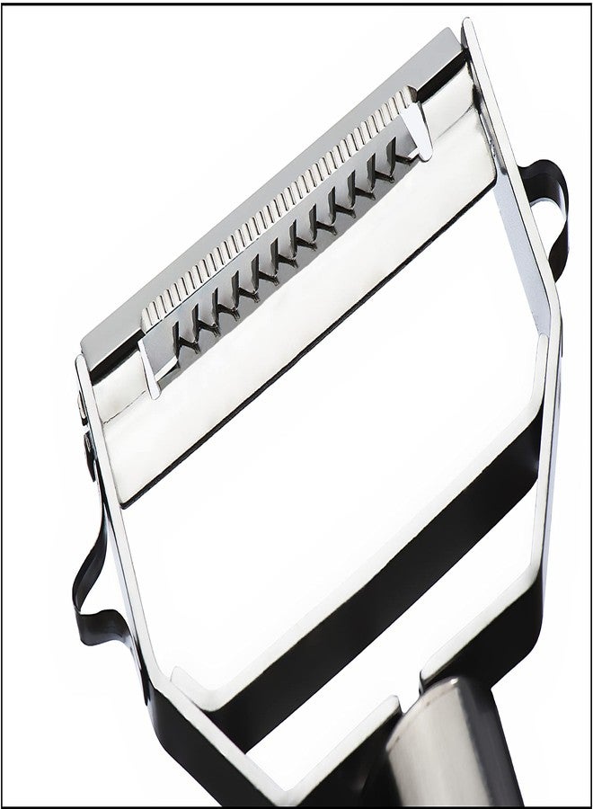 Brieftons Julienne Peeler/Cutter/Slicer: Serrated Stainless Steel Fruit/Vegetable Peeler & Julienne Slicer - Image 4