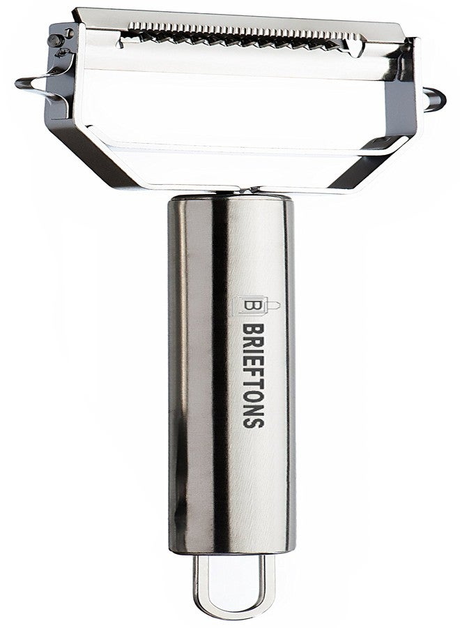 Brieftons Julienne Peeler/Cutter/Slicer: Serrated Stainless Steel Fruit/Vegetable Peeler & Julienne Slicer - Image 1