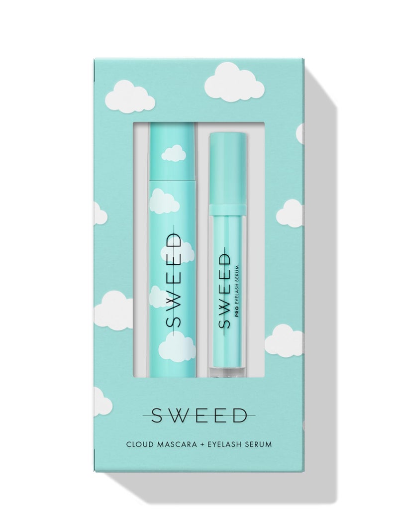 SWEED - Cloud Gift Set (Cloud Mascara; Black 12 mL + Eyelash Serum 3 mL) | Vegan, Cruelty-Free, Clean Beauty - Image 1