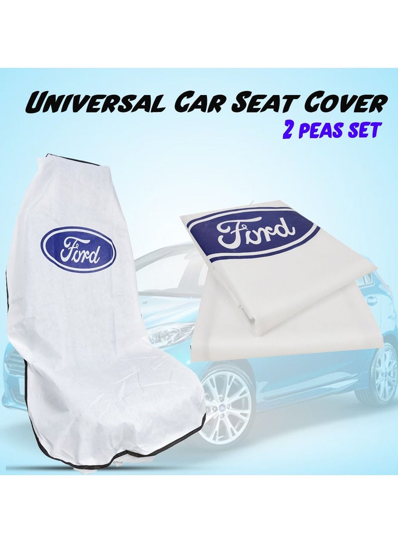 Ford Car Seat Cover, Universal Car Dust Dirt Protection Cover, Extra Protection For Your Seat 2 pcs Set - Image 1