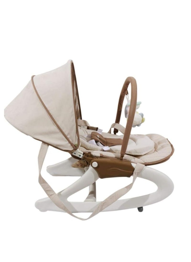 Mamalove Mamalove Rocker Baby Rocking Chair With Adjustable Canopy And Toys GR40C (Beige)  - Image 4