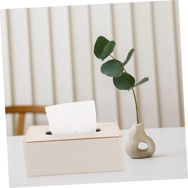Pretztzoom Tissue Storage Case 25x13.5x9.5cm Water Resistant Easy Clean Tissue Box Cover For Office Home - Image 5