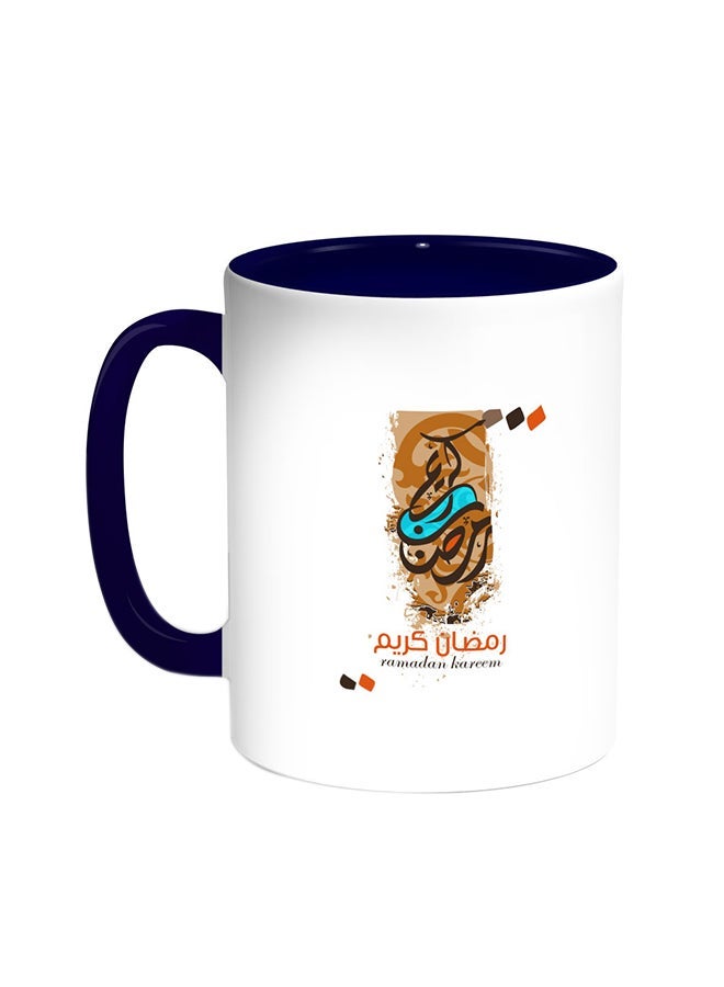 Ramadan Kareem Printed Coffee Mug Blue/White 11ounce