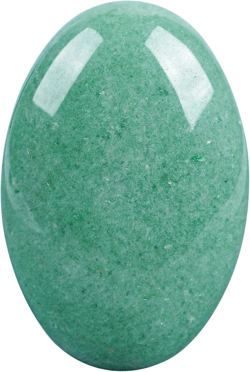 Loveliome Natural Green Aventurine Oval Polished Worry Stones Healing Crystal Indoor Fountain Stones Massage Energy Anxiety Relief Items - Image 1