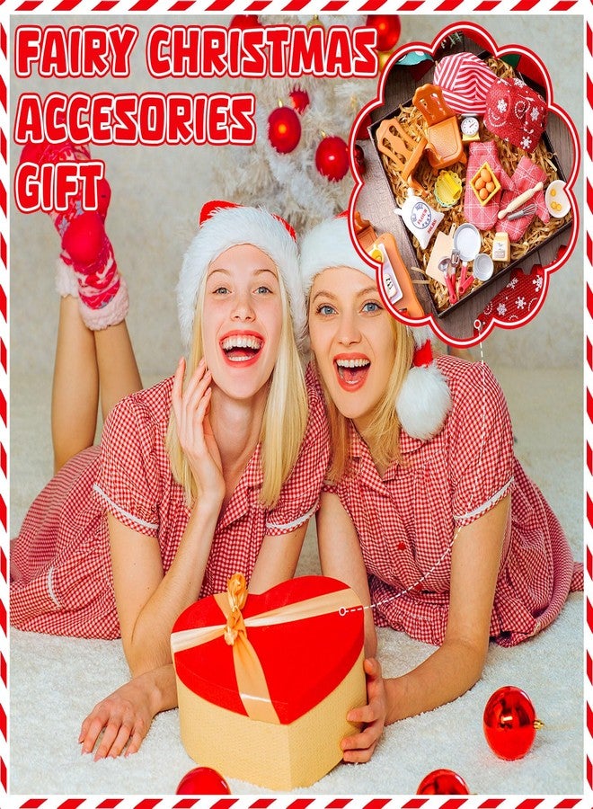 Leitee 47 Pcs Christmas Doll Accessories Mini Props Baker Outfit Set Doll Cooking Sets for Dollhouse Xmas Clothes and Accessories Gift - Image 2