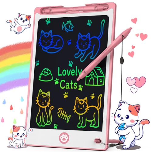 hockvill لوحة كتابة LCD من هوكفيل للأطفال 8.8 بوصة، ألعاب للبنات والأولاد، لوحة رسم للأطفال من 3 إلى 7 سنوات، هدية يوم الطفل، لوحة رسم للسفر، هدية عيد ميلاد للأطفال - Image 1