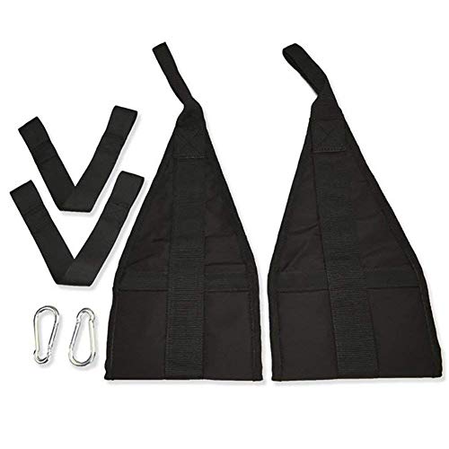 JERN AB Straps Arms Hanging Pull Up Belt Crunch Sling Abdominal Slings Workout Adjustable for Home Gym Use (Black) - Image 1
