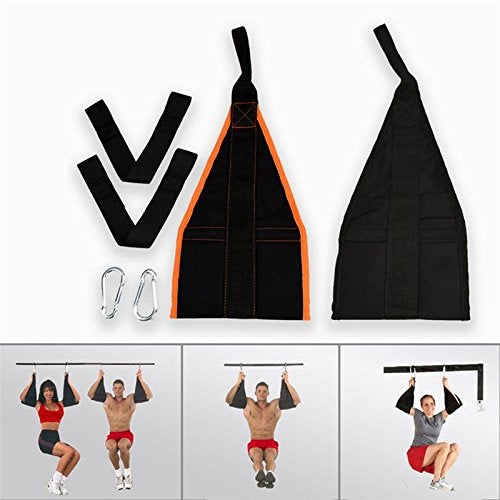 JERN AB Straps Arms Hanging Pull Up Belt Crunch Sling Abdominal Slings Workout Adjustable for Home Gym Use (Black) - Image 5