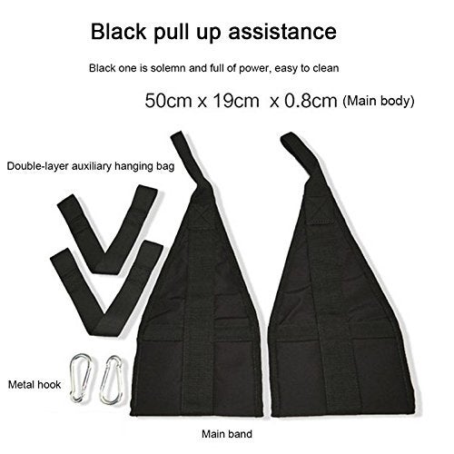 JERN AB Straps Arms Hanging Pull Up Belt Crunch Sling Abdominal Slings Workout Adjustable for Home Gym Use (Black) - Image 3
