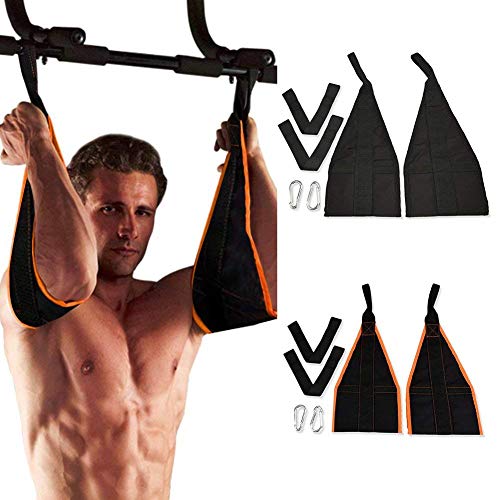 JERN AB Straps Arms Hanging Pull Up Belt Crunch Sling Abdominal Slings Workout Adjustable for Home Gym Use (Black) - Image 2