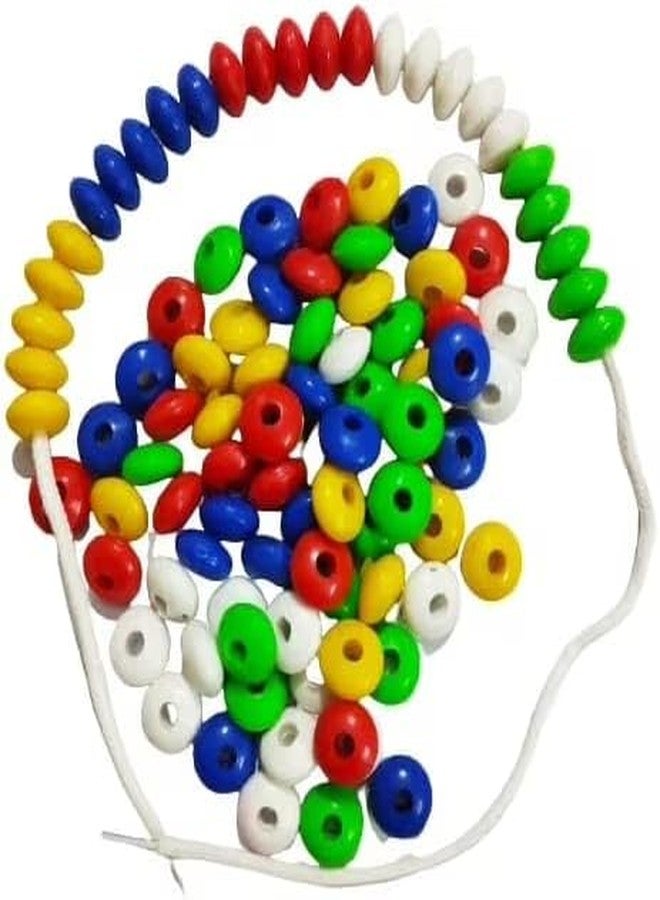 BANNI Multicolour Beads Craft & Rope Toy Set for Kids | Threading Jewelry Making Kit with 5 Laces | Creative Learning Activity Toy for Boys & Girls 3+ Years | DIY Art & Craft Bead Set in Transparent Storage Bag - Image 4