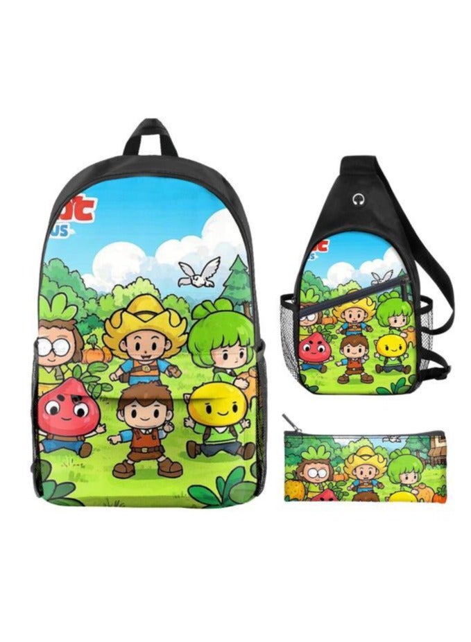 Universal cartoon new three-piece schoolbag - 480 - Image 1