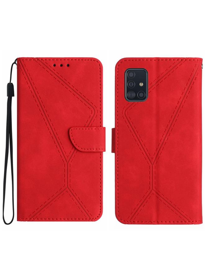 S-TOP Case For Samsung Galaxy A71 5G Stitching Embossed Leather Phone Case - Image 1