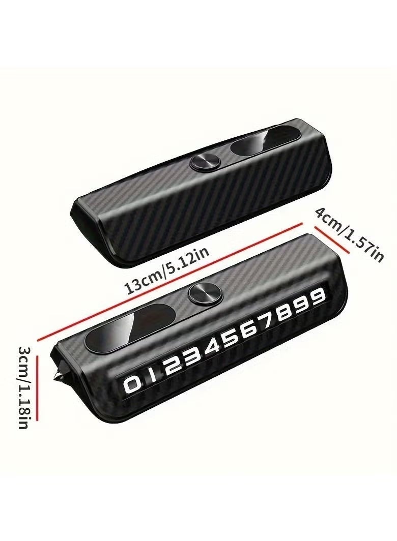 Car Temporary Parking Mobile Phone License Plate Holder, Car Ornament Vehicle Moving Number Plate, 2 in 1 Car Parking Phone Number Plate & Safety Hammer,Creative Easy-to-Move Interior Accessory, Privacy Protection, UV Resistant, for Car Interior Decor - Image 3