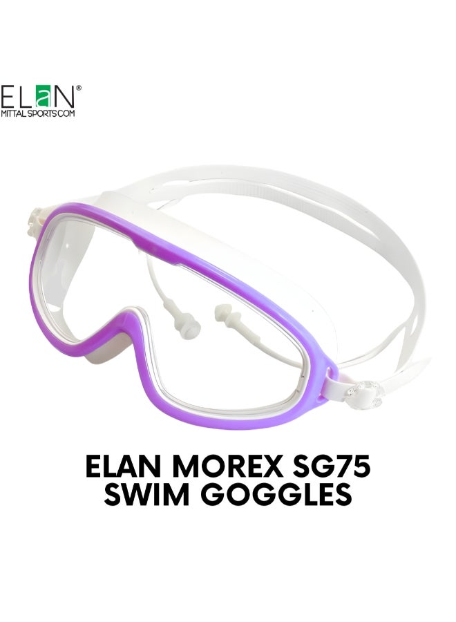 ELAN Morex Swim Goggles with Attached Ear Plugs - Vibrant Pink - Premium Leak-Proof Silicone - Anti-Fog & UV Protection - Integrated 2-in-1 Design for Easy Ear Protection - Women, Teens & Kids - Image 1