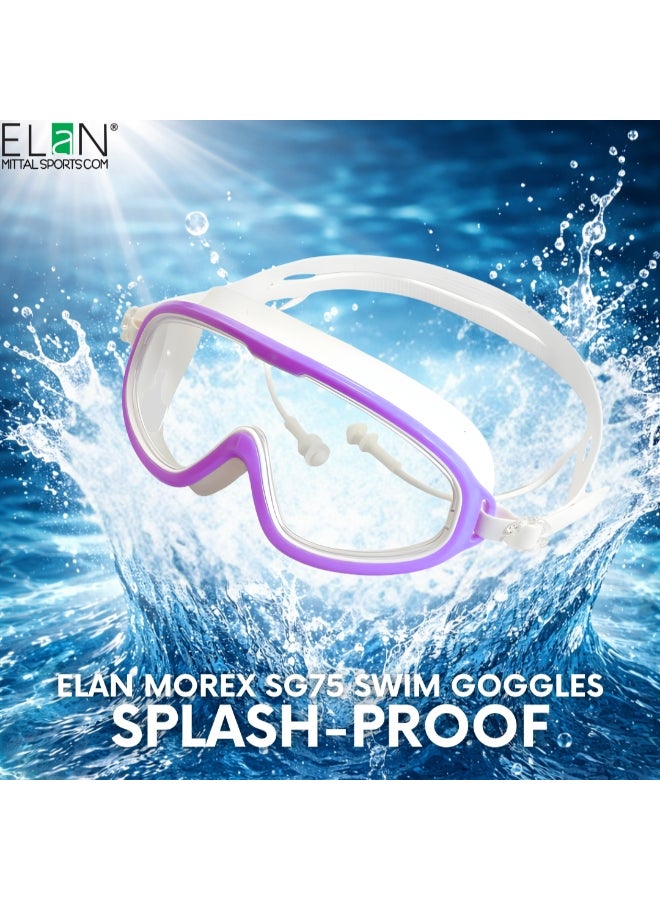 ELAN Morex Swim Goggles with Attached Ear Plugs - Vibrant Pink - Premium Leak-Proof Silicone - Anti-Fog & UV Protection - Integrated 2-in-1 Design for Easy Ear Protection - Women, Teens & Kids - Image 2