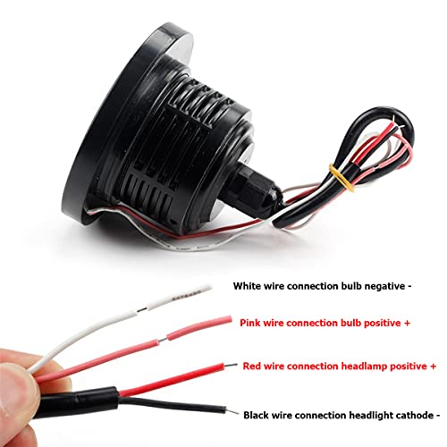 AICEL 2PCS Car Angel Eye Fog Light, Round COB LED Lamp High Power Bright with White Halo Angel Eye Rings Headlight, Universal Daytime Running Light DRL Car Driving Bulbs Projector (Yellow) - Image 4