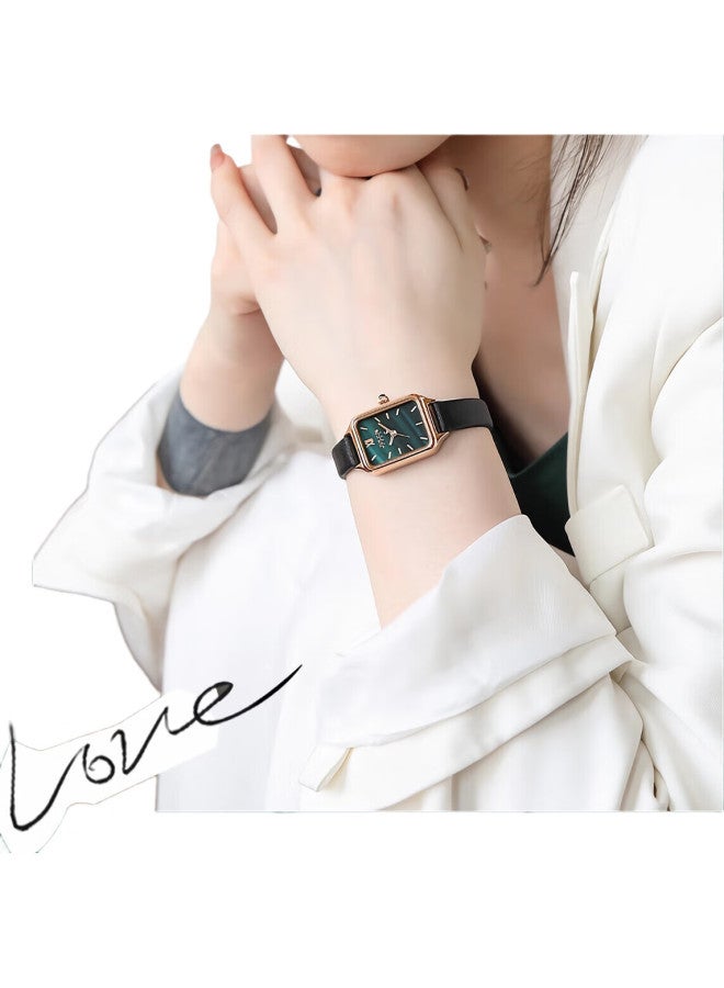 Julius Women'S Watch, Gift For Women'S Day, Vintage Simple Elegant Fashionable Small Green Watch For Wives And Female Students - Image 1
