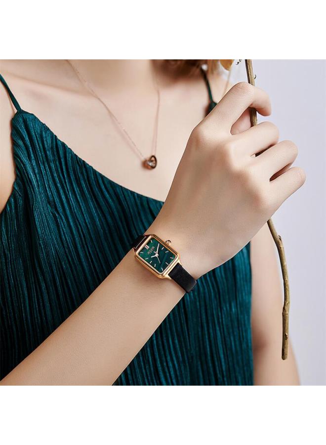 Julius Women's Watch, Gift For Women's Day, Vintage Simple Elegant Fashionable Small Green Watch For Wives And Female Students - Image 5
