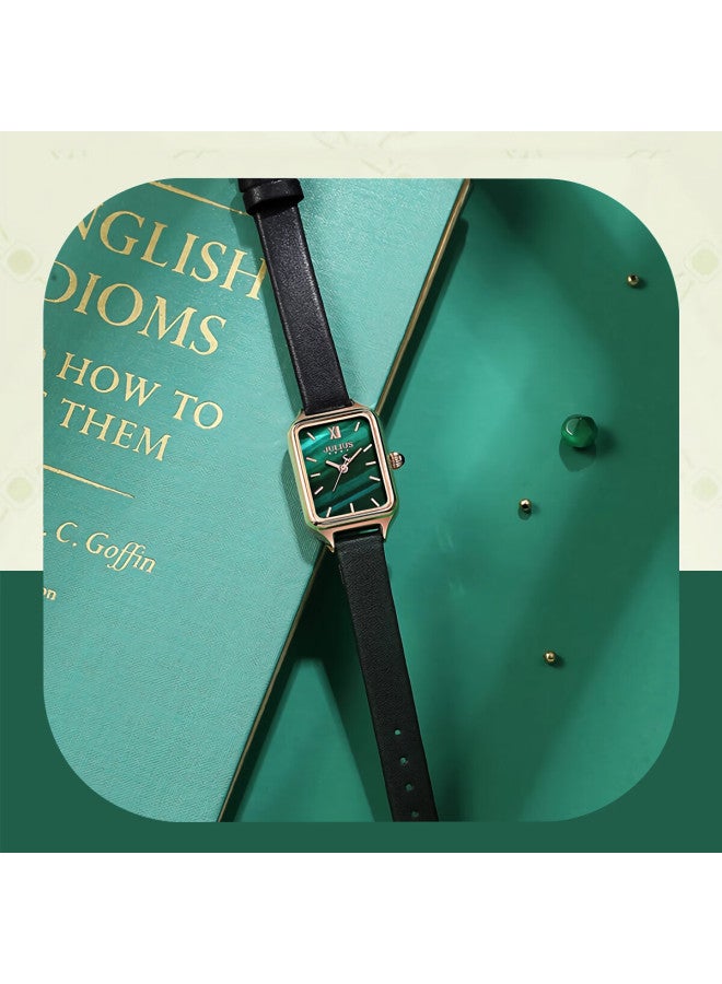 Julius Women's Watch, Gift For Women's Day, Vintage Simple Elegant Fashionable Small Green Watch For Wives And Female Students - Image 4