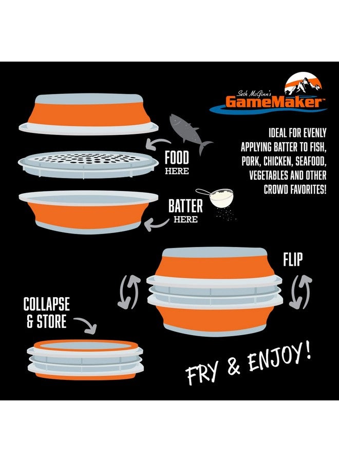 CanCooker CanCooker Collapsible Plastic Batter Bowl | Mess-Free Breading Shaker Container & Mixer | Ideal for Fish Fry, Fried Chicken, Onion Rings, Wings & More  - Image 5