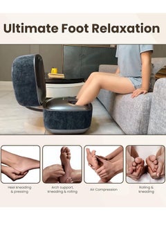 Nourest 3 in 1 Comfort F1 Foot Massager + Ottoman Blue  - Image 5