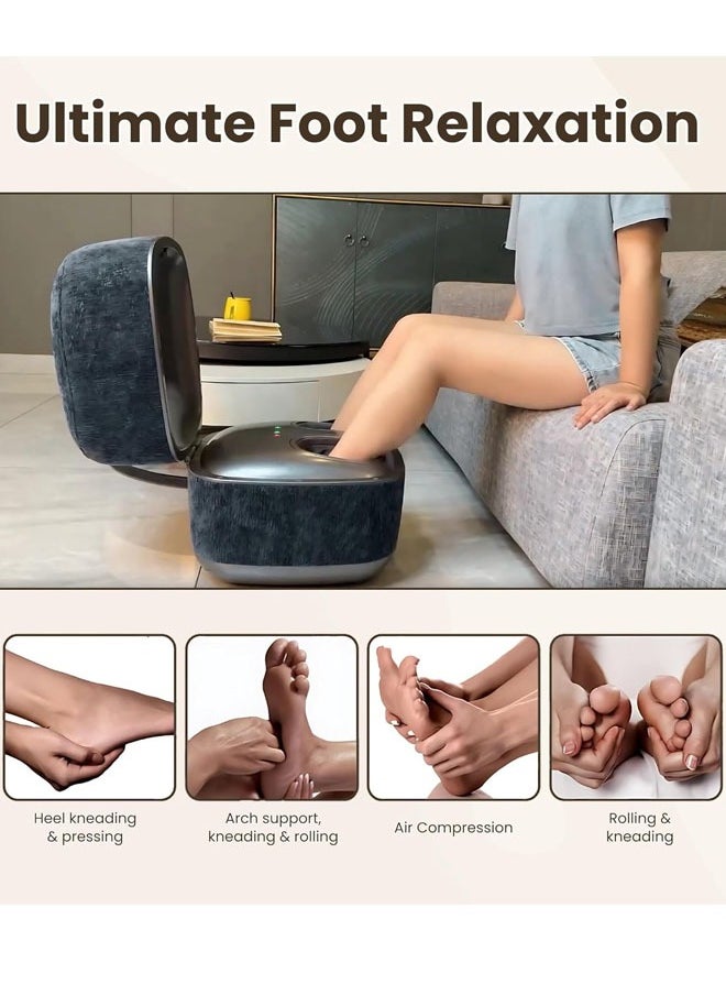 Nourest 3 in 1 Comfort F1 Foot Massager + Ottoman Blue  - Image 5