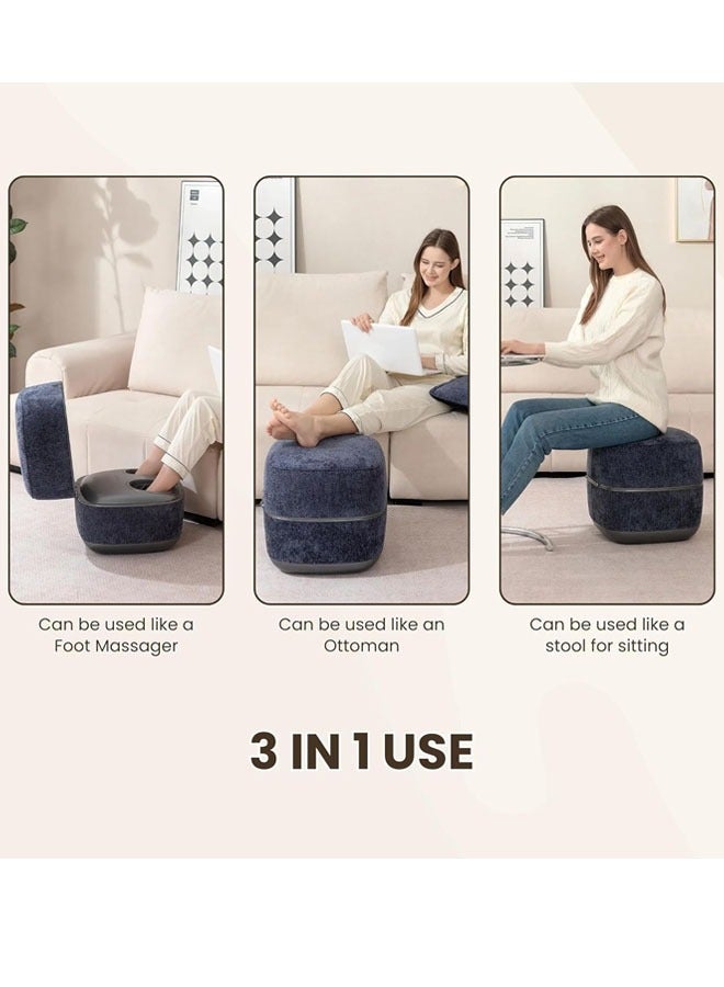 Nourest 3 in 1 Comfort F1 Foot Massager + Ottoman Blue - Image 5
