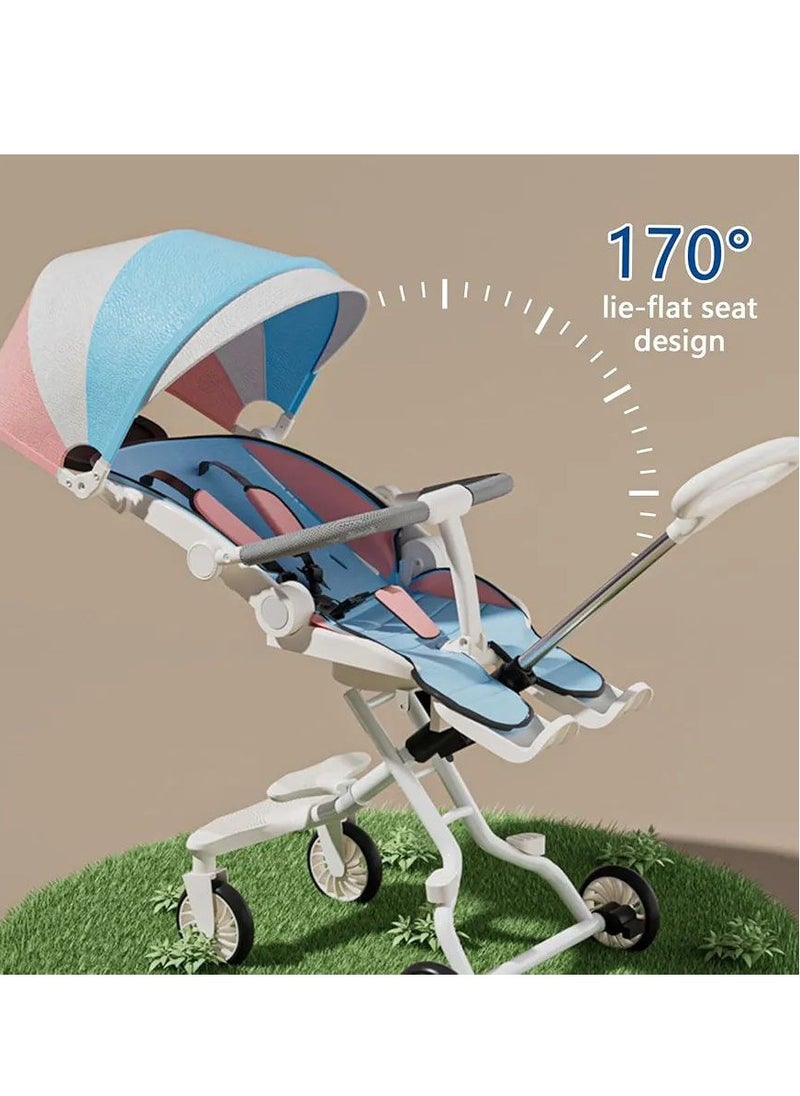Generic Lightweight Stroller, Convenience Stroller with 360 Degree Rotational Seat, Baby Toddler Stroller for Travel, Multi Position Recline, Ultra Compact Fold & Airplane Ready Travel Stroller  - Image 2
