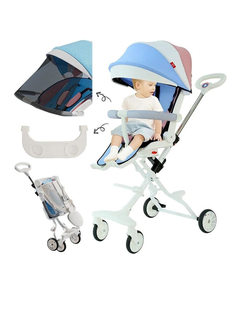 Generic Lightweight Stroller, Convenience Stroller with 360 Degree Rotational Seat, Baby Toddler Stroller for Travel, Multi Position Recline, Ultra Compact Fold & Airplane Ready Travel Stroller  - Image 4