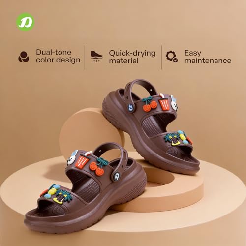 DOCTOR EXTRA SOFT Women's Classic Charms Cushion Sandals/Clogs with Adjustable Back Strap for Adult| Comfortable & LightWeight | Stylish & Anti-Skid | Waterproof Casual Daily Mules Girls & Ladies D-552 - Image 3