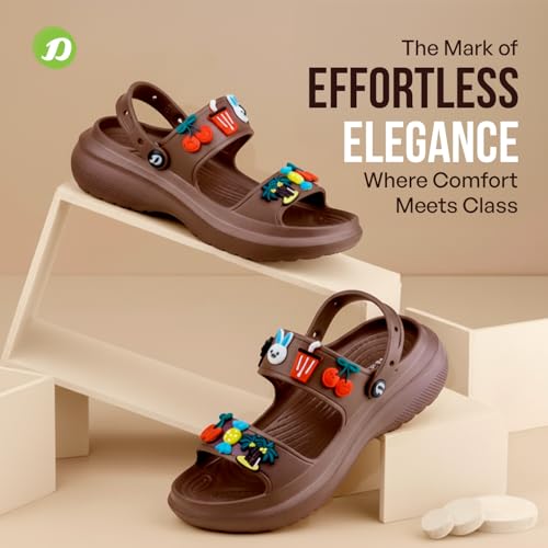 DOCTOR EXTRA SOFT Women's Classic Charms Cushion Sandals/Clogs with Adjustable Back Strap for Adult| Comfortable & LightWeight | Stylish & Anti-Skid | Waterproof Casual Daily Mules Girls & Ladies D-552 - Image 5