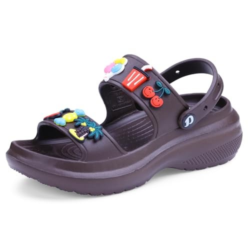 DOCTOR EXTRA SOFT Women's Classic Charms Cushion Sandals/Clogs with Adjustable Back Strap for Adult| Comfortable & LightWeight | Stylish & Anti-Skid | Waterproof Casual Daily Mules Girls & Ladies D-552 - Image 1