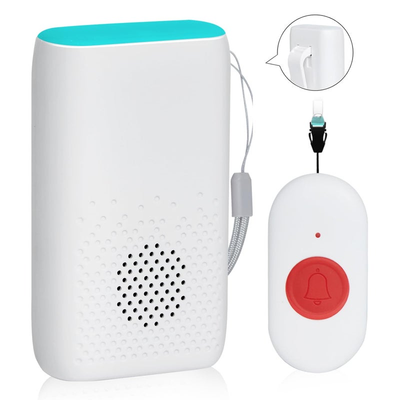 MERLRR Wireless Caregiver Pager Nurse Alert System SOS Call Button Vibration Pager Nurse Calling Alert System with 58 Melodies 4 Adjust Volume Levels for Patients Seniors Elderly Monitoring at Home - Image 1
