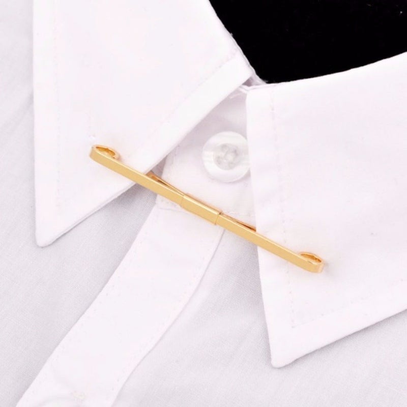 Geek-M Tie Collar Bar Pin Set for Men Classic Collar Clip Set of 2 (Style 6) - Image 2