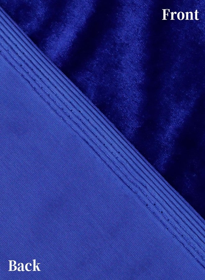 HOTGODEN Stretch Velvet Fabric by The Yard: Royal Blue 63" Wide 1 Yards 95% Polyester 5% Spandex Velvet Fabric for DIY Sewing, Upholstery, Apparel, Costume, Craft - Image 2