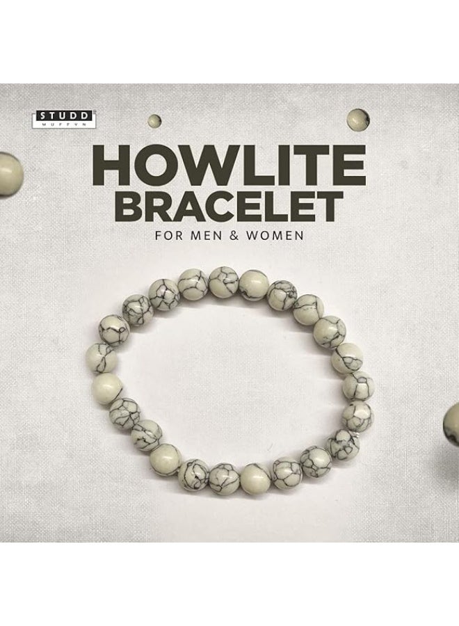 Studd Muffyn | Howlite Bracelet For Men & Women - Image 2