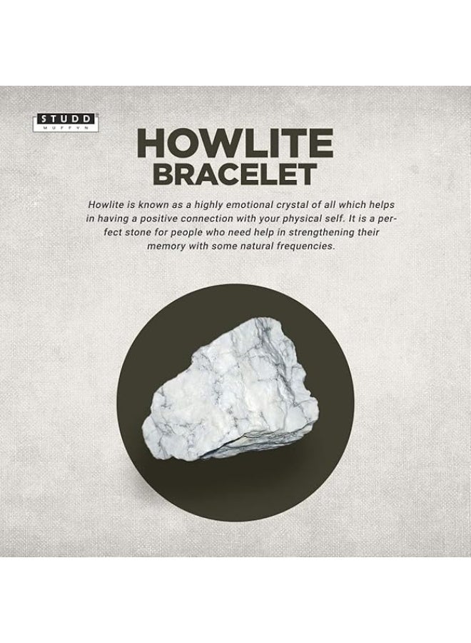 Studd Muffyn | Howlite Bracelet For Men & Women - Image 3