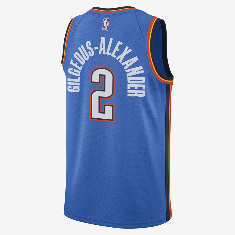 Nike Blue Men's NBA 22/23 Oklahoma City Thunder Icon Edition Swingman Basketball Jersey for Men | Best Price UAE