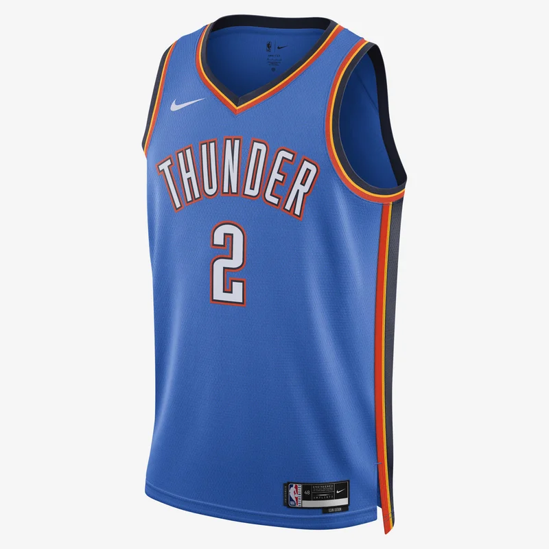 Nike Blue Men's NBA 22/23 Oklahoma City Thunder Icon Edition Swingman Basketball Jersey for Men | Best Price UAE