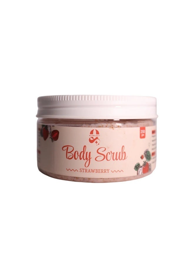 Glow Light Natural Radiance Body Scrub 250g Strawberry Body Scrub - Image 3