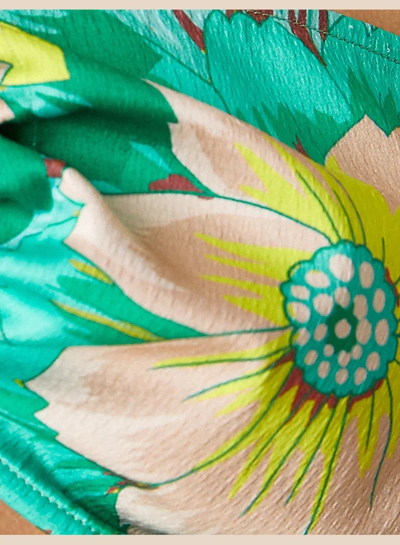 كوتون Tie Neck Torsolette Patterned Cut Out Detail