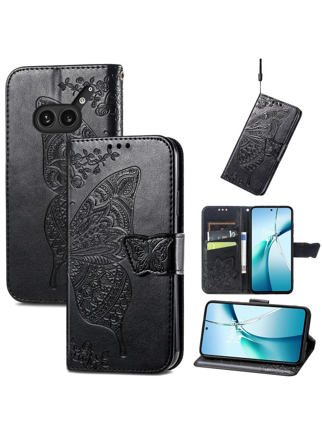 Case For Nothing Phone 2a Plus Butterfly Love Flower Embossed Leather Phone Case